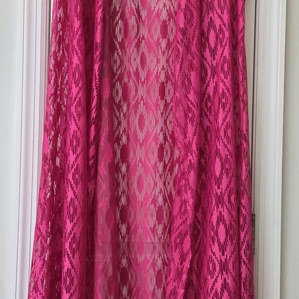 Crazy Train Hot Pink Lace Top